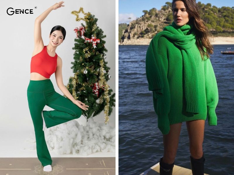 Màu xanh lá là game màu quen thuộc với giáng sinh