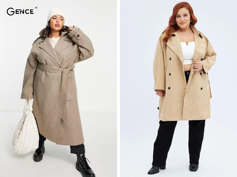 Áo hoodie kết hợp măng tô nữ trẻ trung năng động