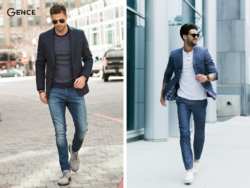 Quần jean và vest nam tạo nên style phá cách