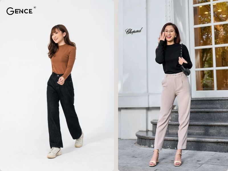 Style thanh lịch cho chị em: áo giữ nhiệt và quần tây