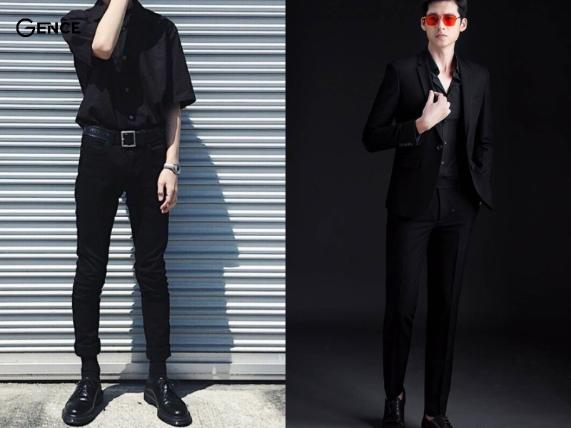 Phối đồ với áo sơ mi cộc tay nam tone sur tone sang trọng