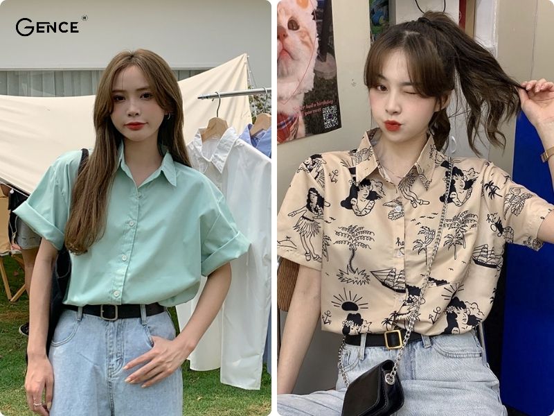 Mặc áo sơ mi ngắn tay nữ phù hợp với hoàn cảnh