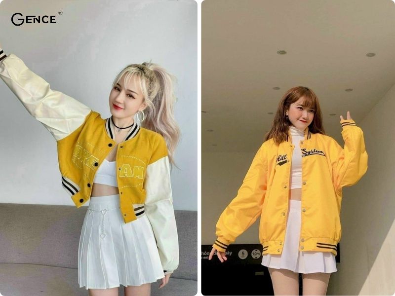 Cô nàng cá tính không nên bỏ qua outfit: áo bomber và chân váy tennis