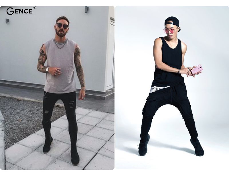 Phối đồ với chelsea boots nam phong cách trẻ trung với áo tank top