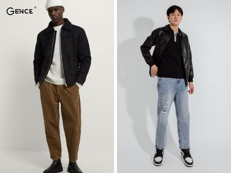 Phối đồ với giày cổ cao nam cùng quần baggy