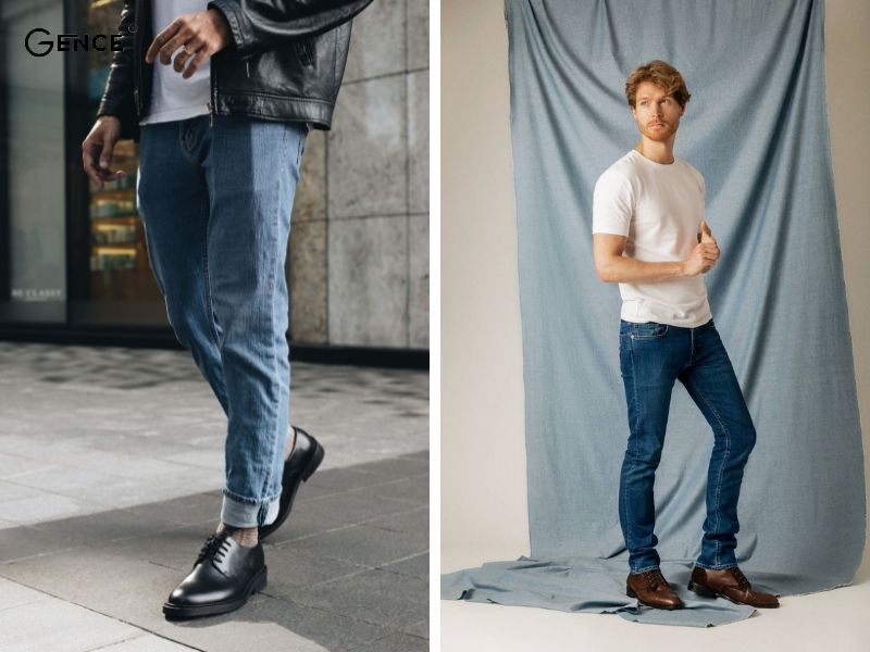 Trẻ trung, khỏe khoắn khi mix quần jean với giày derby