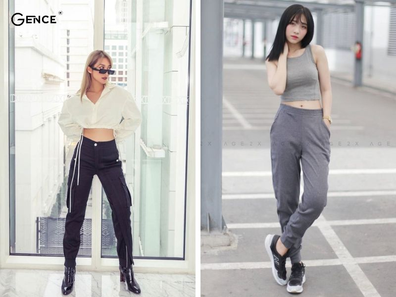 Gợi cảm với áo croptop và quần jogger