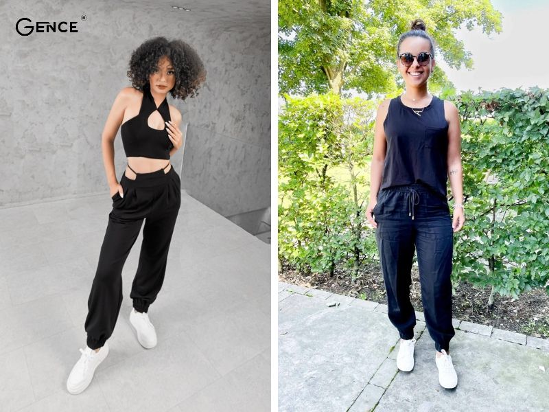 Áo tank top và quần jogger nữ tạo phong cách độc lạ