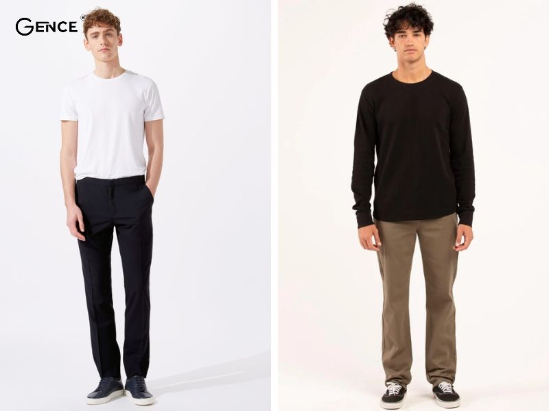 Phối quần chinos và áo thun