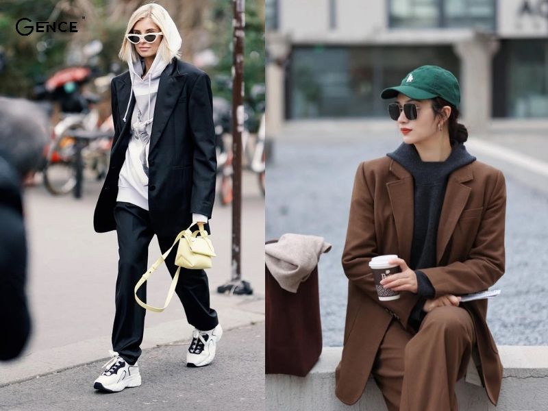 Phối vest nữ với hoodie ấn tượng cho các nàng