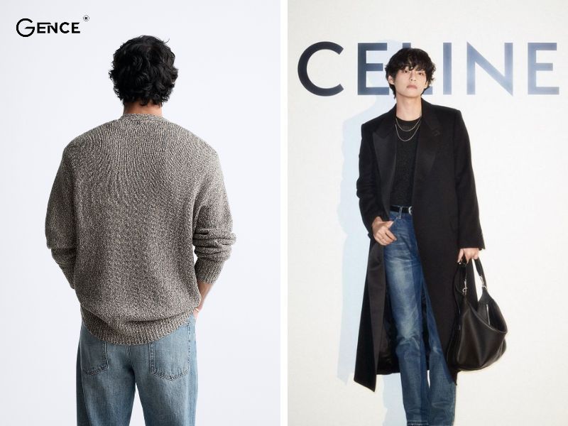 Phối với cardigan, quần jean