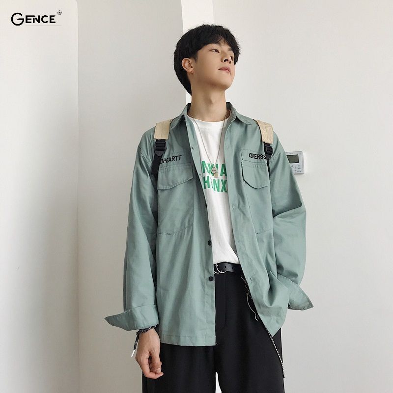 Phong cách công sở nam năng động với áo sơ mi khoác ngoài