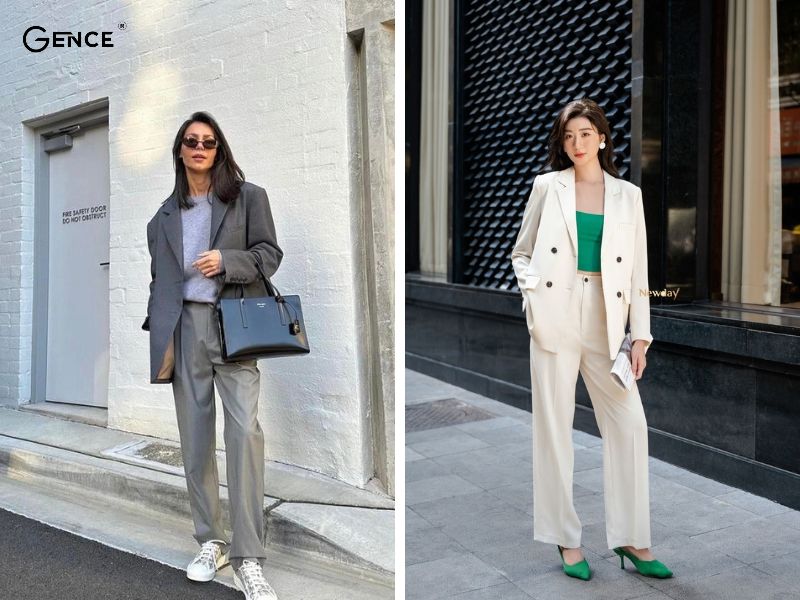 Sự kết hợp của quần âu và áo vest lịch thiệp