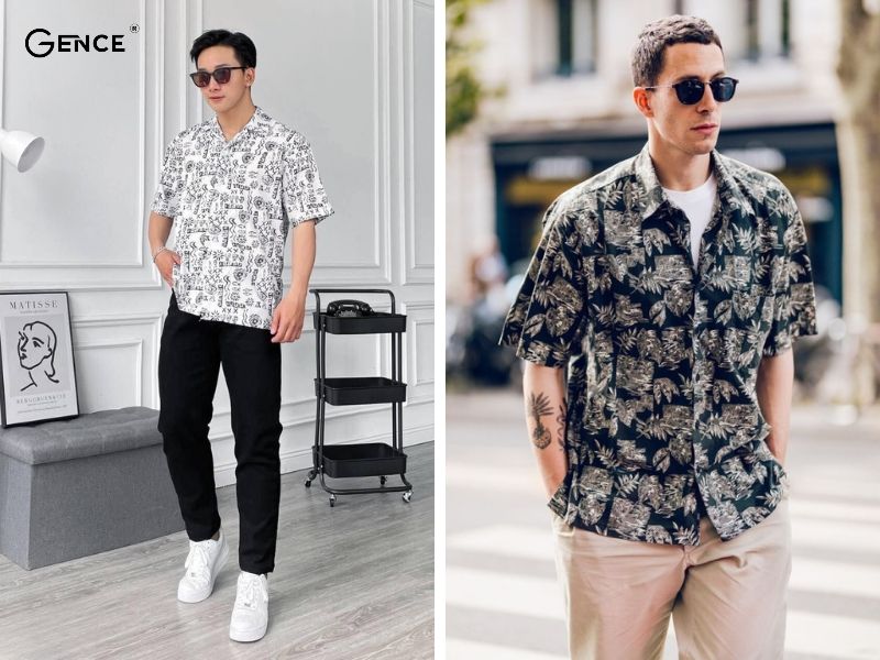 Lịch lãm khi mix-match áo sơ mi họa tiết với quần âu