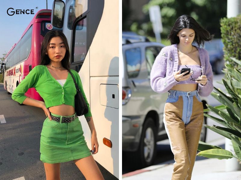 Dịu dàng và cuốn hút khi phối đồ với cardigan ngắn
