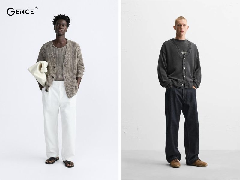 Thanh lịch với outfit quần hiphop nam và cardigan