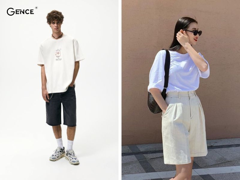 Quần short và áo free size là item không thể bỏ qua