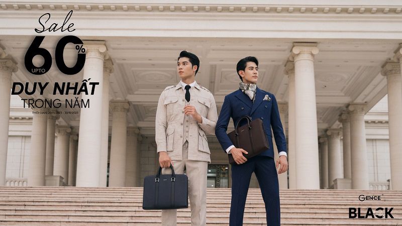 Sale tới 60% cặp da nam và clutch nam Gence