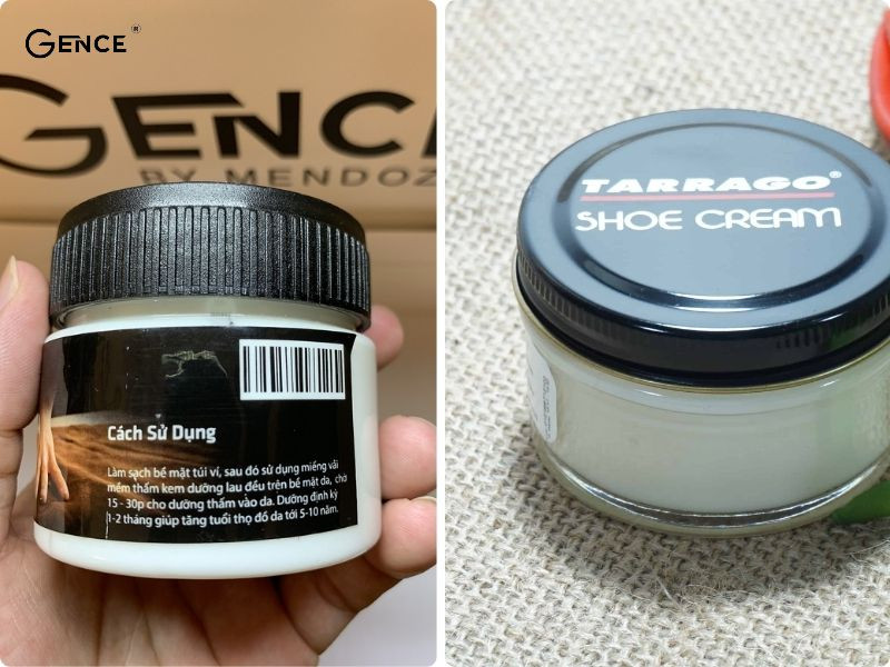 Kem dưỡng chuyên dụng hoặc xi đánh giày để bảo quản da Shell Cordovan