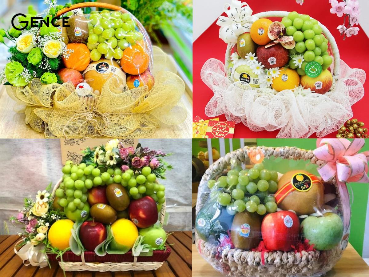 Tặng quà tết khách hàng là giỏ trái cây