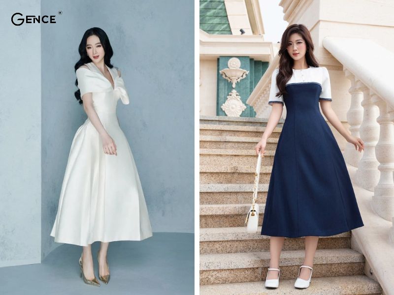 Đầm chữ A thanh lịch phổ biển cho nàng