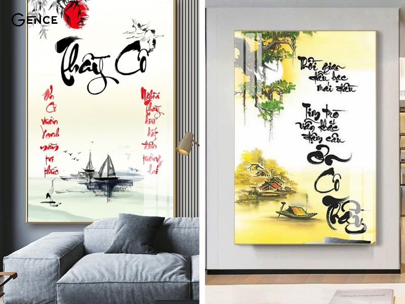 Tranh treo tường gửi gắm lời chúc tốt đẹp