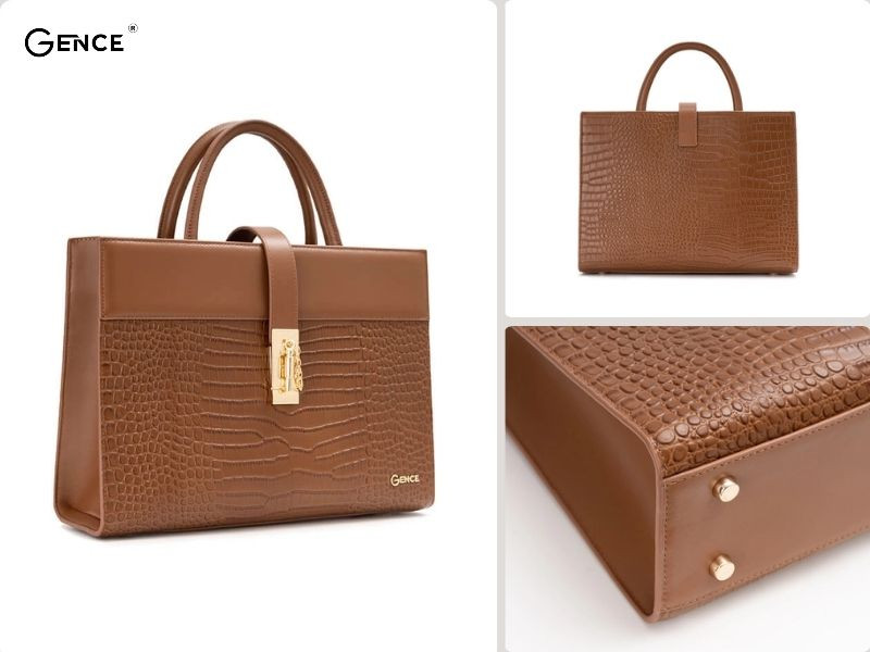 TX19 màu nâu làm từ da bò dập vân đẹp mắt