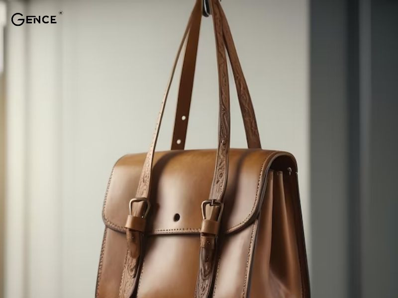 Treo ngay ngắn túi da trong phòng tắm