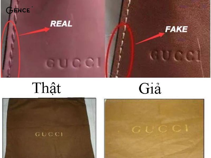Túi Gucci hàng chính hãng may khâu hoàn toàn thủ công bằng tay