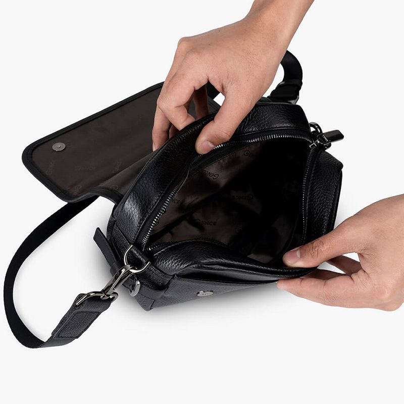 Túi quai chéo nam TD07 Gence có nhiều ngăn kích thước khác nhau