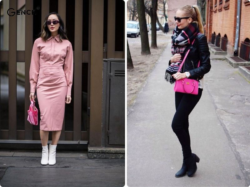 Lên đồ xuống phố tự tin cùng túi xách màu hồng
