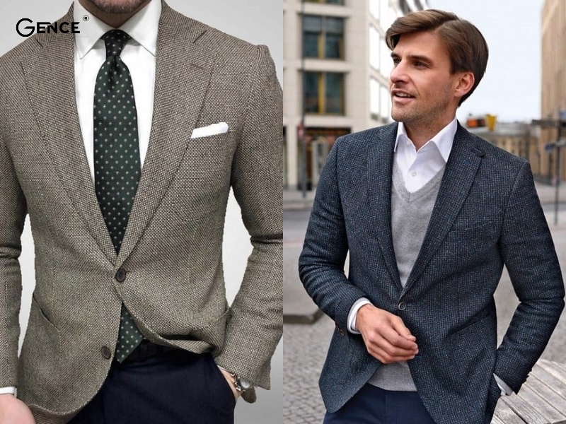 Ưu tiên suit, blazer hoặc sport jacket giúp cơ thể cân đối