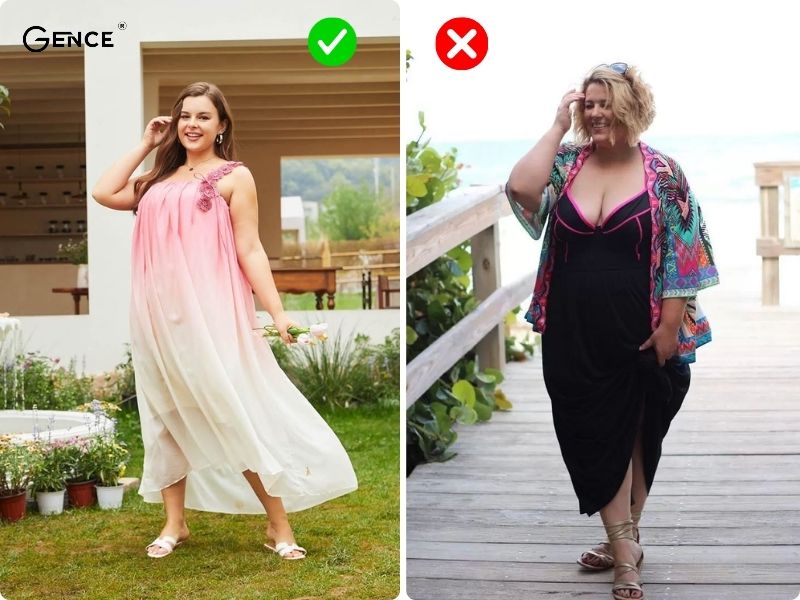 Không chọn dáng váy bó sát cơ thể làm lộ khuyết điểm