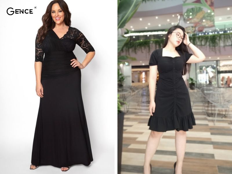 Váy suông đuôi cá cho người mập dự tiệc