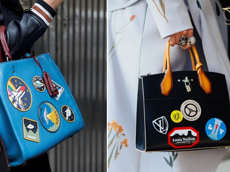 Trang trí túi xách thật bằng huy hiệu cá nhân