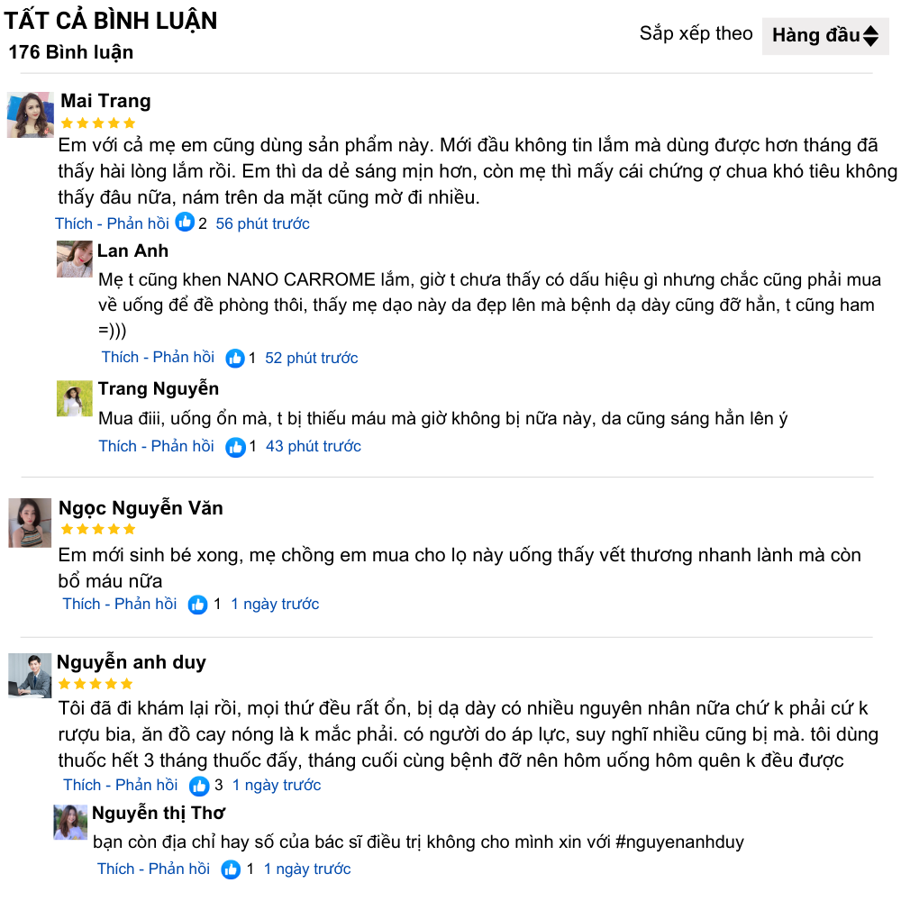 Bình luận của khách hàng về Gastro Fast Curcumin