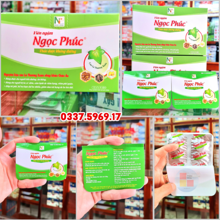 Viên Ngậm Thảo Dược Giảm Ho Ngọc Phúc có bán tại Nhà Thuốc Thái Hòa