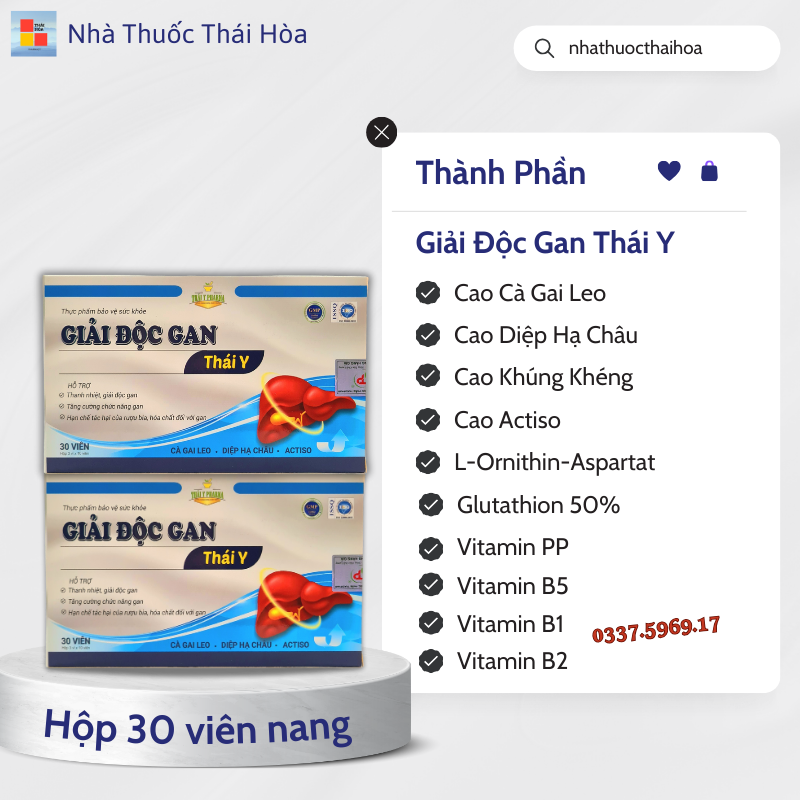 Viên Giải Độc Gan Thái Y chiết xuất cao cà gai leo
