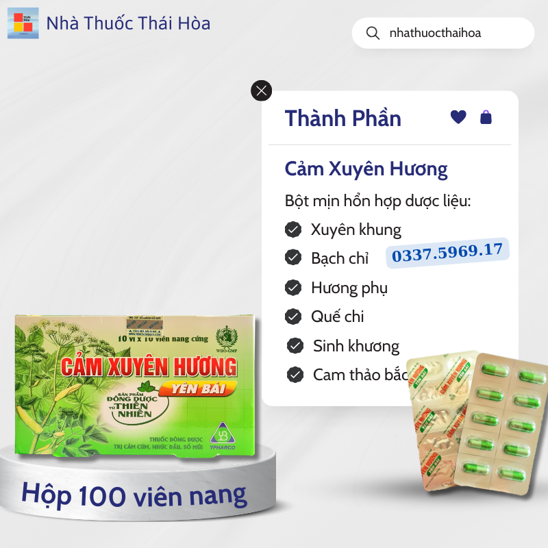 Viên Cảm Xuyên Hương giúp giải cảm