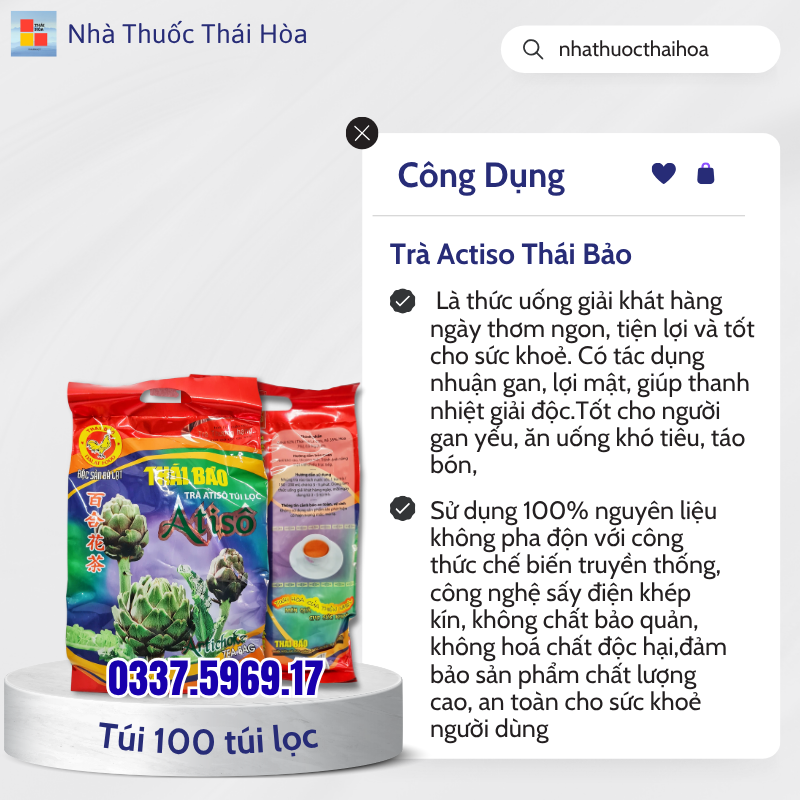 Công Dụng Trà Actiso Thái Bảo