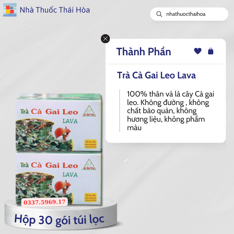 Trà Cà Gai Leo Lava giúp giải độc gan