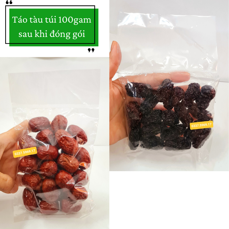 Túi táo tàu sau khi đóng gói