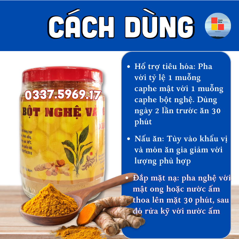 Bột nghệ vàng Xuân Nguyên sử dụng như thế nào?