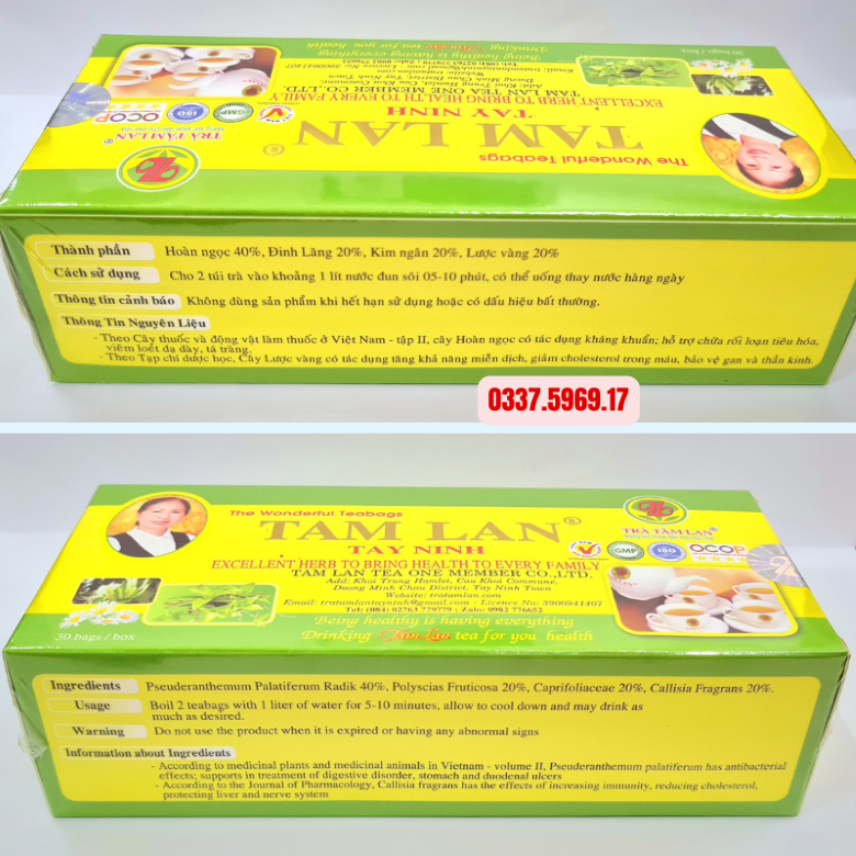 Trà Tâm lan Tây Ninh chiết xuất hoàn toàn từ thảo dược