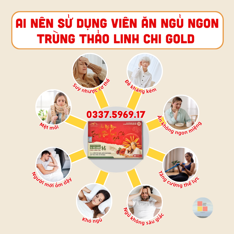 Ai nên sử dụng Viên Ăn Ngủ Ngon Trùng Thảo Linh chi Gold