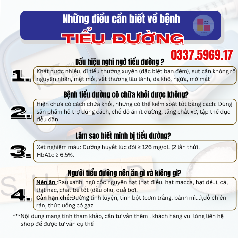 những điều cần biết về tiểu đường