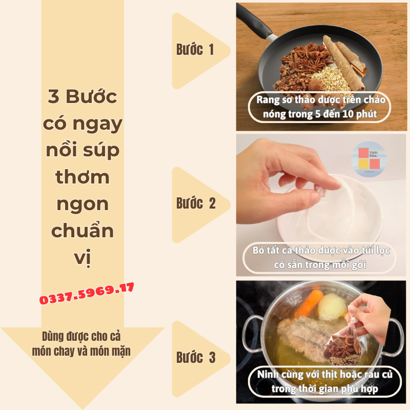 Các Bước Nấu Phở Bò Kho Tại Nhà - Gia Vị Phở Bò Kho Thái Hòa