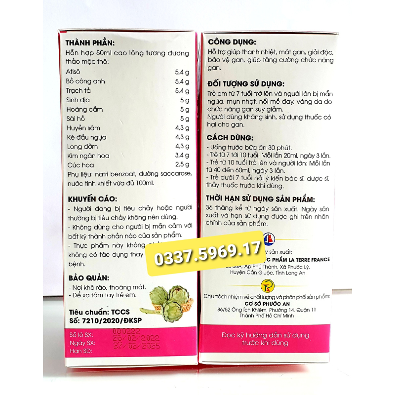 Mát gan giải độc phước an hổ trợ ngứa dị ứng