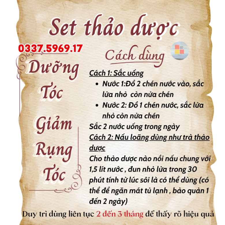 Set Thảo Dược hổ trợ rụng tóc , tóc bạc sớm dùng như thế nào