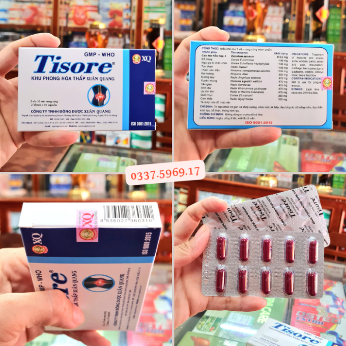 Viên uống Tisore khu phong hóa thấp Xuân Quang